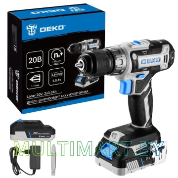 Дрель-шуруповерт Deko Loner 20V 085-1005 (с 2-мя АКБ)